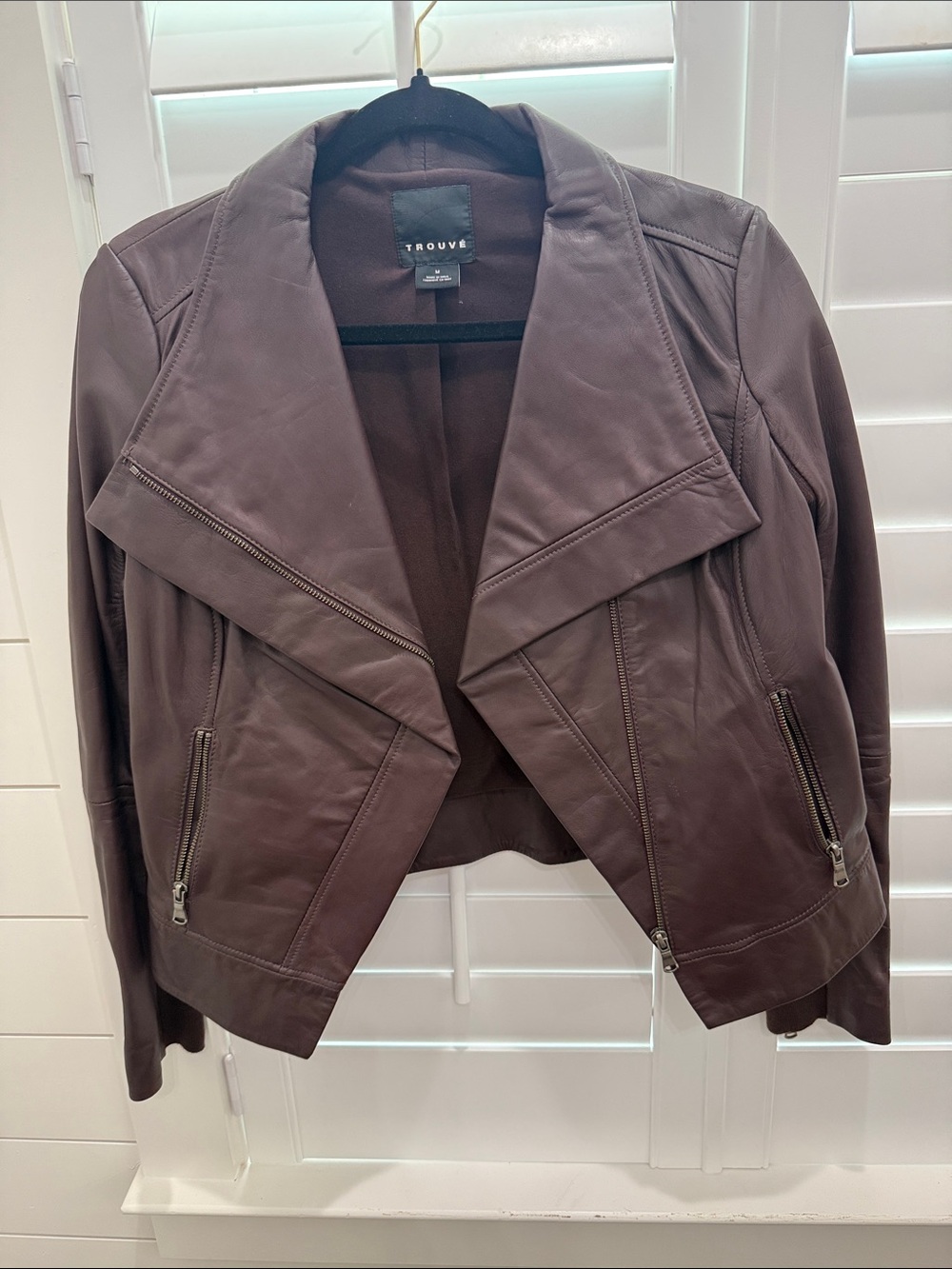 Trouvé Leather Jacket – Size Medium 🤎
